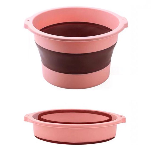 Household Portable Foot Soaking Bucket Foldable Foot Bath Massage Barrel