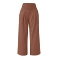thumbnail image 3 of Aofany Women Casual Wide Leg Pants High Waisted Straight Casual Pants Loose Flowy Beach Pants, 3 of 4