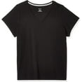 thumbnail image 4 of HUE Womens Short Sleeve V-Neck Sleep Tee X-Large Black, 4 of 5