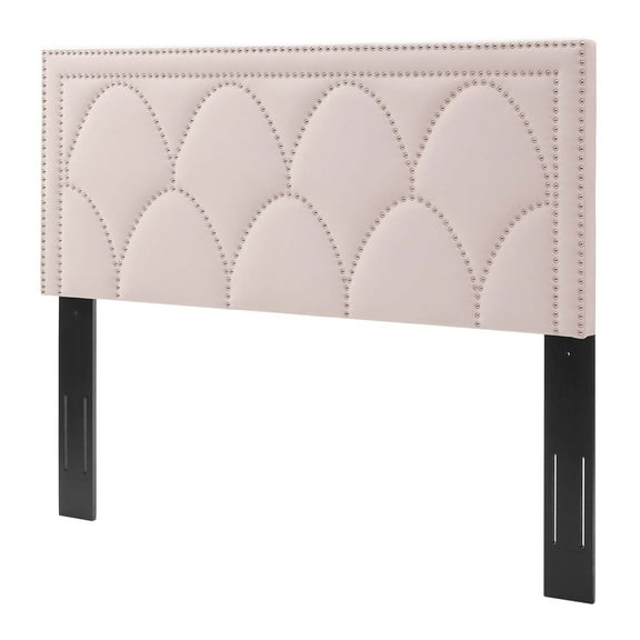 Headboard, Full Queen Size, Velvet, Pink, Modern Contemporary Urban Design, Bedroom Master Guest Suite