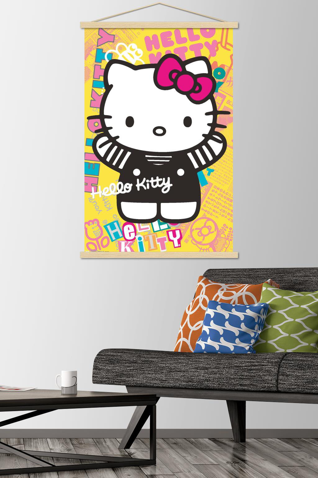 New Hello Kitty Wood Wall Art Picture Or Standing Sign 8” Plaque-New!