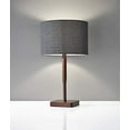 thumbnail image 2 of Adesso Home Ellis Table Lamp in Walnut Rubber Wood with Dark Grey Shade, 2 of 3