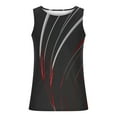 thumbnail image 3 of Wavsuf Men's Print Tank Top Casual Sleeveless Sports Crew Neck Black T-shirt Tank Size 4XL, 3 of 4