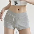 thumbnail image 7 of yillto Womens Cotton Sweat Short Slim Tight Athletic Shorts Ladies High Waist Drawstring Causal Shorts, 7 of 7