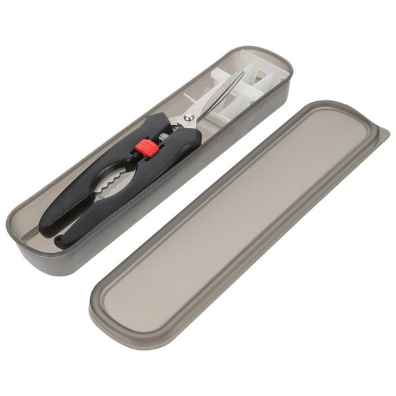 PAMINGONO 1 Set Stainless Steel Crab Eating Utensils with Ergonomic Grip for Seafood Lovers Black