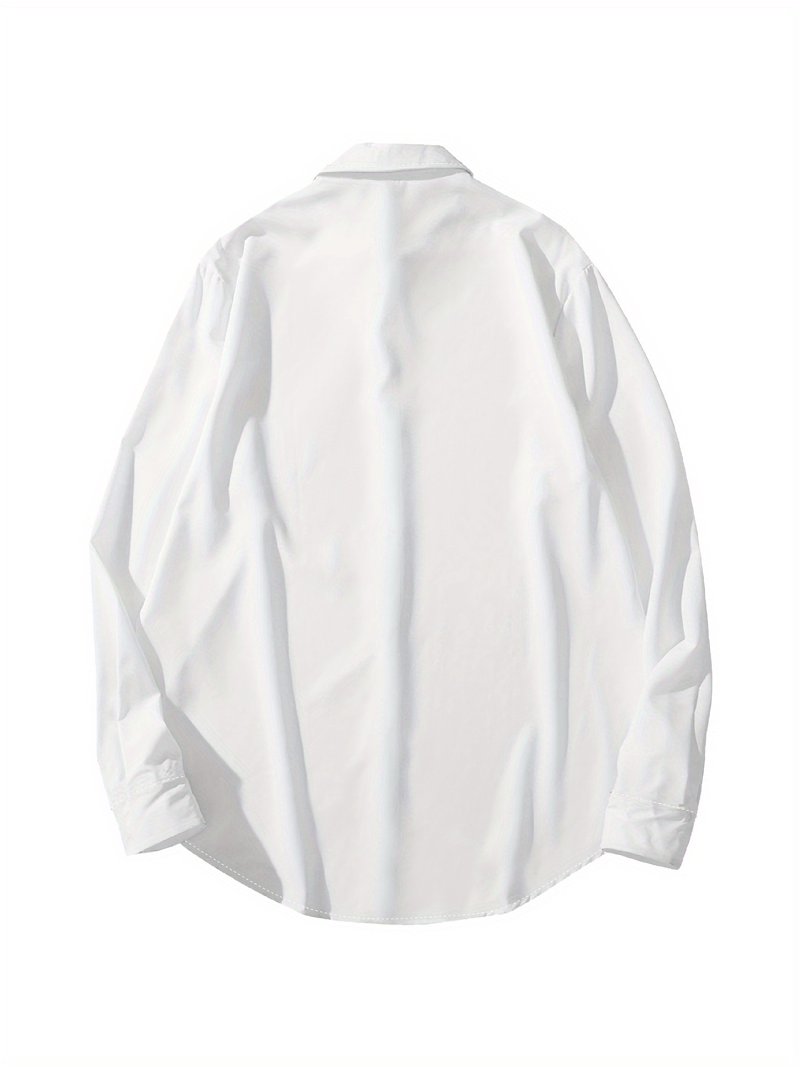 white long sleeve dress shirt walmart 2 Pcs Solid Color Long Sleeve Dress Shirts For Men Long Sleeve Button Down  Shirts Formal Business Shirt White L
