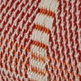thumbnail image 4 of Atticus Outdoor Boho Handcrafted Water Resistant Rectangular Ottoman Pouf, Red and Orange, 4 of 5
