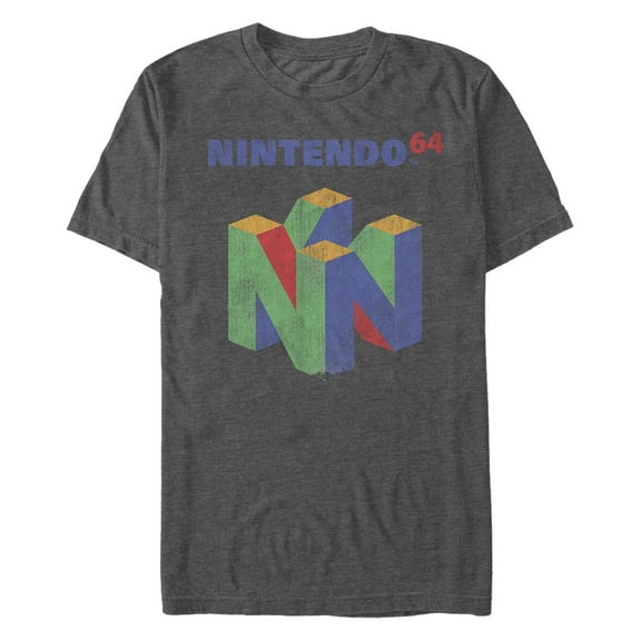 Men's Nintendo Distressed Console Logo  Graphic T-Shirt