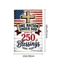 thumbnail image 4 of Jbralid One Nation Under God 250 Years Of Blessings American Flag Cross Linen Garden Flag For Spring Summer Home Outdoor Garden Yard Door Decor 12x18 inch, 4 of 5