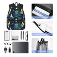 thumbnail image 4 of Pofeuu Space and Animals Print Laptop Backpack Travel Canvas Backpack for School Lightweight and Comfortable Backpack College Backpack Schoolbag, 4 of 6