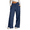 Navy Blue, variant on Sucegi Women's Drawstring Elastic Waist Solid Color Stylish Wide-Leg Casual Trousers – A Must-Have for Autumn & Winter