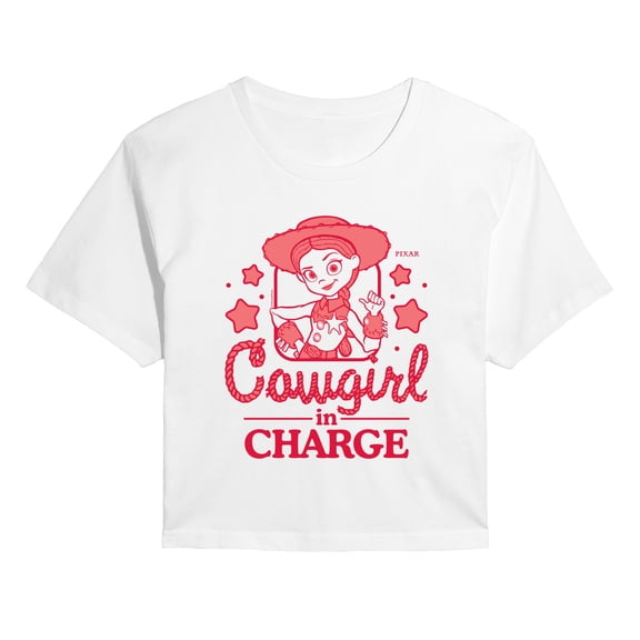Toy Story 5 - Cowgirl in Charge - Juniors Cropped Graphic T-Shirt