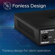 TRENDnet TEG-S762 6-Port Multi-Gig Network Switch with 2.5 G and 10 G for RJ45 Ports, Black