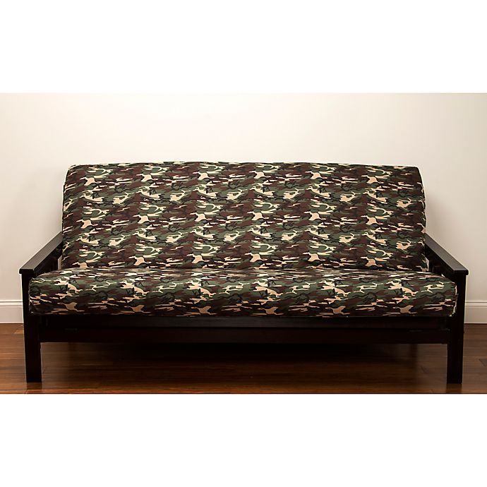 SIScovers Galaxy Camo Microfiber Loveseat Futon Slipcover in Green