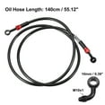 thumbnail image 5 of Unique Bargains Universal AN3 28 90 Degree M10 Brake Hose Motorcycle Braided Line Clutch Tube 140cm Black 1 Set, 5 of 6