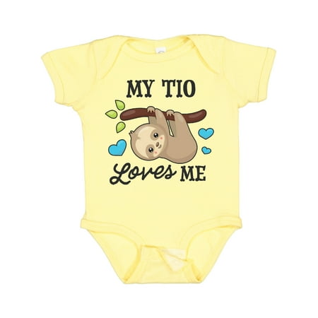 

Inktastic My Tio Loves Me with Sloth and Hearts Gift Baby Boy or Baby Girl Bodysuit