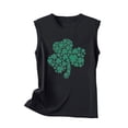 thumbnail image 4 of WREESH 2025 Fashion Women's St. Patrick's Day Sleeveless Tank Tops Casual Loose Fit Shamrock Printed Crew Neck T-Shirts for Irish Celebrations, 4 of 5