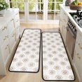 thumbnail image 4 of Kitchen Rugs Sets Of 2,Lightpink Daisy Flower Linear Pattern Anti Fatigue Kitchen Mat Rugs Non Slip Washable,Decorative Kitchen Floor Mats for Kitchen,Sink,Laundry,17"x47"+17"x47", 4 of 5