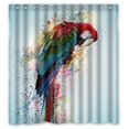 thumbnail image 1 of BOSDECO Parrot Art Color Waterproof Bathroom Fabric Shower Curtain 66x72 inches, 1 of 1
