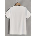 thumbnail image 2 of Men's Easter Rabbit Pattern T-shirt -100% cotton, casual round neck, short sleeved, cool design with my friends, black with colored rabbit ears, 2 of 5