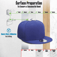 thumbnail image 2 of Baseball Hat Holder for Wall, Adhesive Hat Racks for Baseball Caps, Super Strong Hat Display Hooks, No Drilling-A, 2 of 5