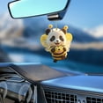 thumbnail image 6 of RuiJiao Adorable Panda Honeybee Acrylic Pendant - 2D Flat Design for Car Rearview Mirror and Home Decor, Pleasant Accessory for Interiors, 6 of 7
