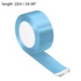 thumbnail image 2 of Unique Bargains 1.5 Inch Wide 24 Yards Satin Ribbon, Double Face Solid Crafts Roll for Party Home DIY Wrapping Decoration, Lake Blue, 2 of 6