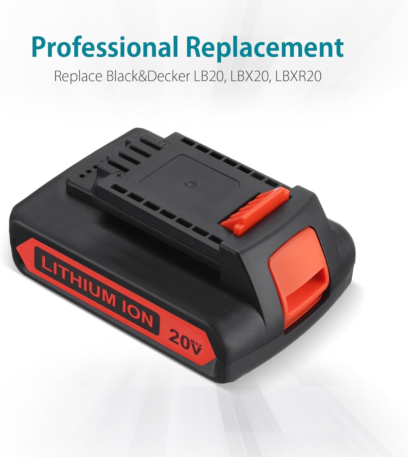 LBXR20 20V 3.0Ah Replacement for Black and Decker 20V Lithium Battery LB20 LBX20 LBXR20-OPE LBXR2020-OPE LB2X4020-OPE LBXR20B-2 LST220 LST300,with 16V/20V Multiple Volt Output Battery Charger