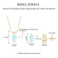 thumbnail image 6 of Rosec Jewels Real Ethiopian Opal Pendant and Earrings Set - Marquise Shape Opal Jewelry Set for Women - AAA Grade - Ready to Gift, 18K Yellow Gold, 6 of 8