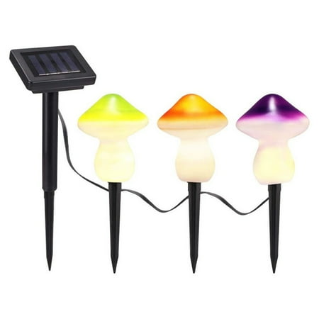 

Solar Mushroom Lights Outdoor Garden Degor Lights 3 Mushroom Ornaments Waterproof Solar Powered Christmas Lights