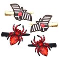 thumbnail image 1 of Pinzas para el cabello de Halloween Esmalte brillante Horquillas de murciélago de telaraña negra para mujeres Niñas Pinzas de cocodrilo divertidas Pasadores Bonitos accesorios para el cabello Regalos, 1 of 1