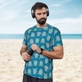 thumbnail image 4 of Wukai Sea Turtle Print Men's Short-Sleeved Mesh T-Shirt,Quick-Dry Short Sleeve Workout T-Shirt-Large, 4 of 8