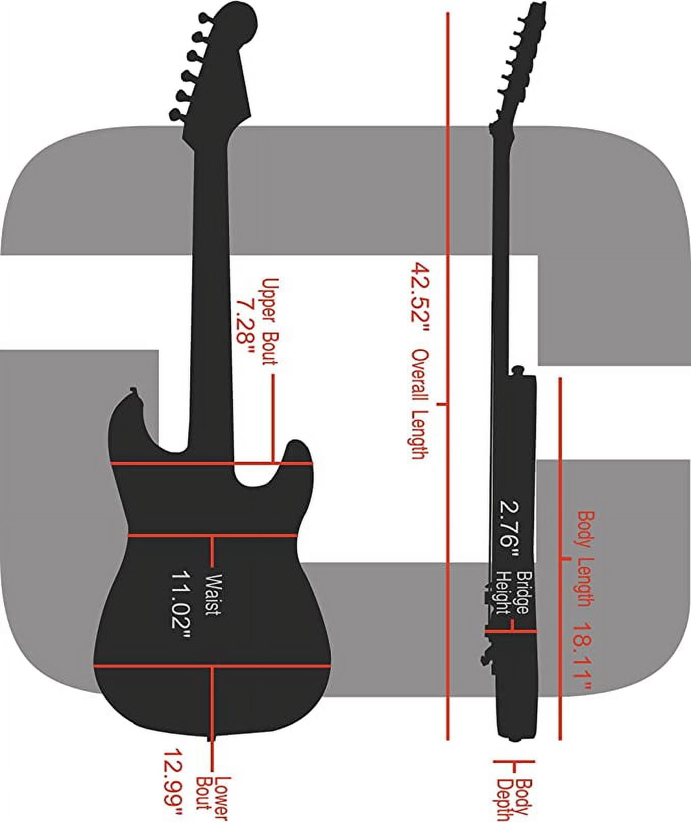 Crossrock Deluxe Fiberglass Case for Telecaster and Stratocaster Style Electric Guitars-Black