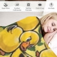 thumbnail image 3 of BCIIG Cute Rubber Duck Throw Blanket Super Soft Warm All Season Yellow Cartoon Ducks Birthday Valentines Decorative Blankets for Bedding Chair Car Sofa Couch Home  50x60in, 3 of 6