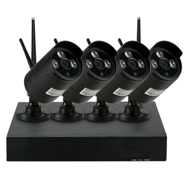 4CH 1080P HD WiFi NVR Kit con 4pcs 1.0MP WiFi inalámbrico Cámara IP impermeable para exteriores Sop Abanopi Sistema de vigilancia de seguridad CCTV