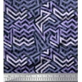 thumbnail image 1 of Soimoi Velvet Fabric Zig Zag Abstract Print Fabric by The Yard 58 Inch Wide, 1 of 3