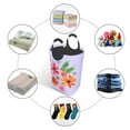 thumbnail image 5 of YFYANG 50L Foldable Laundry Hamper, Waterproof Oxford Fabric Watercolor Flower Graffiti Laundry Bag Laundry Baskets, 5 of 6