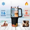 thumbnail image 5 of Rainbow Pride Flag Tumbler, LGBTQ Awareness Month Gifts, Retro Be Kind Travel Mug, Gay Pride Cups Lesbian Gifts for Women Men, 40 Oz Stainless Steel Tumbler With Handle & Straw, 5 of 6