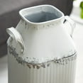 thumbnail image 6 of DecMode 13", 15"H White Metal Decorative Jars, 2-Pieces, 6 of 10