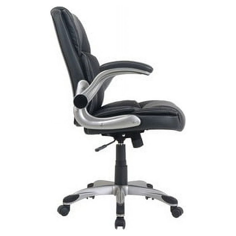 Lorell Traditional Executive Office Chair - Black Bonded Leather Seat - Black Bonded Leather Back - Mid Back - 5-star Base - 1 Each Lorell Traditional Executive Office Chair - Black Bonded Leather Seat - Black Bonded Leather Back - Mid Back - 5-star Base - 1 Each