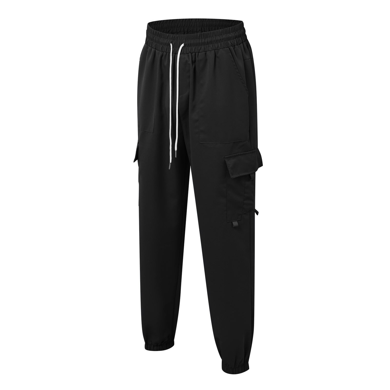 AWZXDE Men's Slim Jogger Cargo Pants Solid Color with Pockets