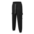 thumbnail image 3 of Cargo Sweatpants for Men 2025 Straight Leg Elastic Waist Drawstring Joggers with Pockets Mens Casual Pants Trousers, 3 of 6