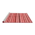thumbnail image 2 of Ahgly Company Machine Washable Indoor Round Abstract Red Modern Area Rugs, 3' Round, 2 of 4