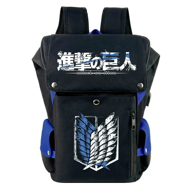 Mochila de anime School Attack on Titans para niños