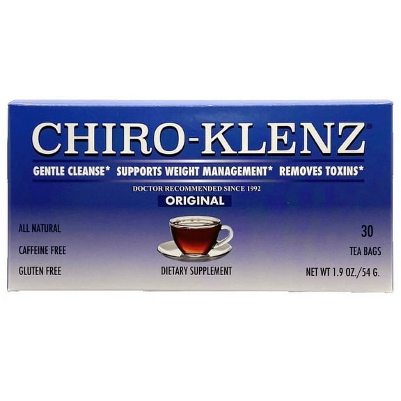 CHIRO-KLENZ Original - Natural Herbal Tea for Detox, Constipation and Bloating Relief - No Sugar, Caffeine, or Gluten