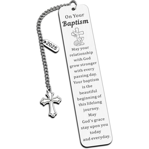 Baptism Gifts for Girl Baptism Bookmark for Women Men Christian Gifts for Goddaughter Godson Baby Girl Boy Baptism Gift Catholic Baptismal Gift for Boys Teens Precious Moments Easter Basket Stuffers