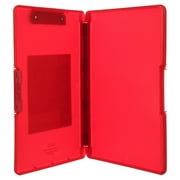 Dexas Slimcase 2 Plastic Clipboard with Storage and Side Opening, Strawberry Red