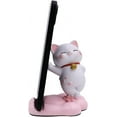 thumbnail image 2 of Cute Cat Phone Holder Desk Ornament Kawaii Phone Stand Universal Desk Phone Stand for All Mobile Smartphones Tablets, 2 of 8