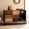 thumbnail image 4 of SEI Hashela Eclectic, Midcentury Modern Style Multi-Tonal Credenza in Multi-Tonal Finishes with Black Body, 4 of 10