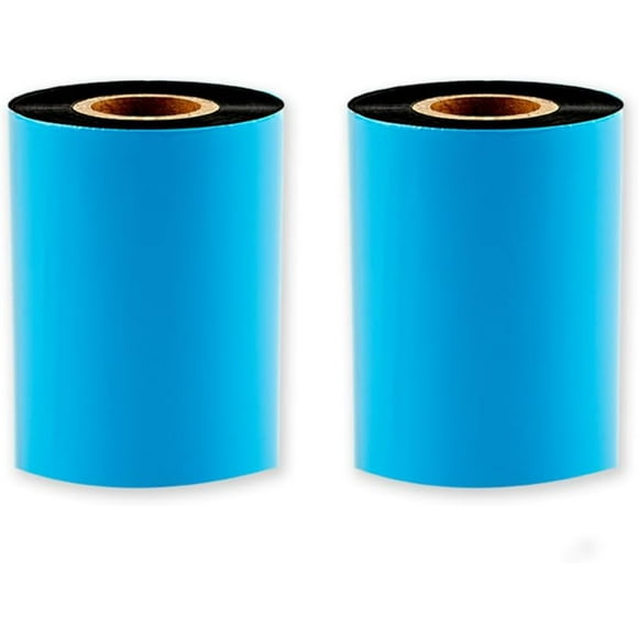 UTAH-2 Rolls 3.27" x 1476'(83mm x 450m) Enhanced Wax Thermal Transfer Ribbon, Core 1", Black, Ink Outside, Barcode Ribbon Compatible with Zebra Printer
